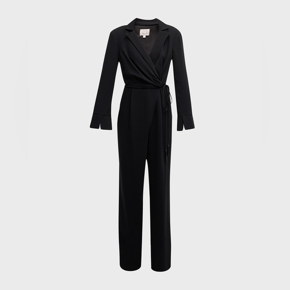 NWT! $595! Cinq a Sept Macie Split-Cuff Side-Tie Blazer Wrap Jumpsuit Size 4 - Picture 5 of 8